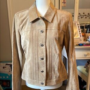 Women's Tan Leather Style & Company Jacket